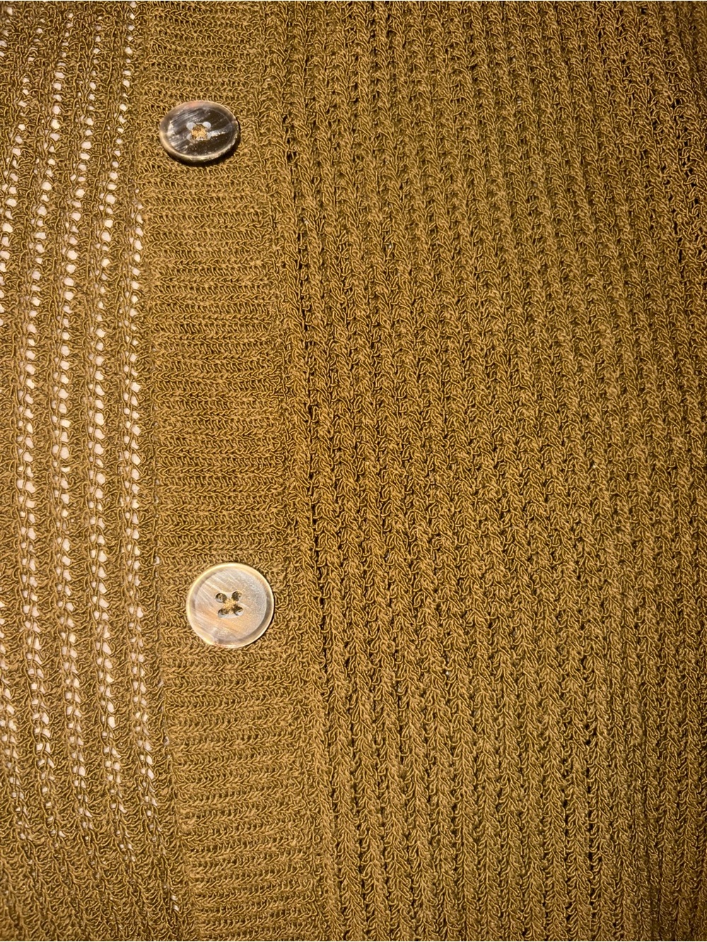 Zara Olive Knit Button-Up Cardigan - Picture 3 of 3